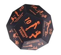 Workout Dice - Sports Training 12 Sided Fitness Cube, Exercise Challenge Gear, Group Activity Game | Home Gym Workout Training Indoor Outdoor Backyard Playground Gym Class Circuit Drill Sets