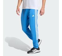 adidas Men's WORKOUT ESSENTIALS ALL-SET 3-STRIPES KNIT PANT, ray blue/white, XS