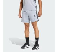adidas Men's Workout Essentials Base 3 Stripes Woven Short, Halo Silver/Black, L 5 inch