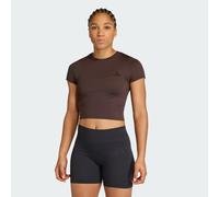 adidas Workout Essentials Knit Short Sleeve T-Shirt Brown Women - XL