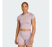 adidas Women's Workout Essentials Knit Baby Tee, preloved fig, L