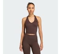 adidas Women's Workout Essentials Knit Halterneck T-Shirt, Aurora Coffee, XL
