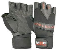 Workout Gym Gloves with Wrist Wrap Support Palm Protection Breathable for Training Weight Lifting, Fitness, Exercise, Bodybuilding, Powerlifting (Black, Medium)