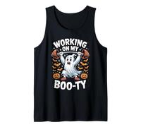 Workout Gym Working On My Boo-Ty Fun Weightlifting Halloween Tank Top
