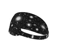 Workout Headband for Women Men Athletic Non Slip for Yoga Running Sports Hair Bands Bandeau Headbands Sweat Hair Accessories (Natural Vintage Watercolor Cactus In Boho Style Flowers Twigs White)