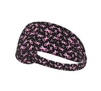 Workout Headbands for Women - Breast Cancer Awareness-E Stretchy Sweat Head Bands for Women Hair, Moisture Wicking Sweatband for Sports Running Athletic Yoga Gym Tennis