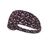 Workout Headbands for Women - Breast Cancer Awareness-E Sweat Head Bands for Women Hair, Moisture Wicking Sweatband for Sports Running Athletic Yoga Gym