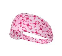 Workout Headbands for Women - Breast Cancer Awareness-Q Stretchy Non-Slip Sweat Head Bands for Women Hair, Moisture Wicking Sweatband for Sports Running Athletic Yoga Gym Tennis