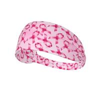 Workout Headbands for Women - Breast Cancer Awareness-Q Stretchy Sweat Head Bands for Women Hair, Moisture Wicking Sweatband for Sports Running Athletic Yoga Gym Tennis