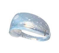 Workout Headbands for Women - Christmas Deer Stretchy Non-Slip Sweat Head Bands for Women Hair, Moisture Wicking Sweatband for Sports Running Athletic Yoga Gym Tennis