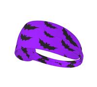 Workout Headbands for Women - Cute Bats Violent Halloween Stretchy Sweat Head Bands for Women Hair, Moisture Wicking Sweatband for Sports Running Athletic Yoga Gym Tennis