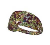 Workout Headbands for Women - Cute Parrot Baboon Leopard Zebra Sweat Head Bands for Women Hair, Moisture Wicking Sweatband for Sports Running Athletic Yoga Gym