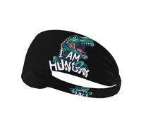 Workout Headbands for Women - Hungry Dinosaurs Stretchy Non-Slip Sweat Head Bands for Women Hair, Moisture Wicking Sweatband for Sports Running Athletic Yoga Gym Tennis