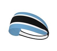 Workout Headbands for Women - Non-Slip Elastic Hairbands Flag of Botswana Print Yoga Hair Bands, for Sports