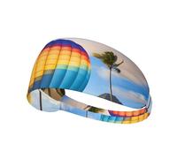 Workout Headbands for Women - Non-Slip/Elastic Hairbands Hawaii Hot Air Balloon Print Yoga Hair Bands, for Sports