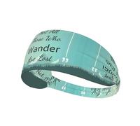 Workout Headbands for Women - Not All Those Who Wander are Lost1 Stretchy Non-Slip Sweat Head Bands for Women Hair, Moisture Wicking Sweatband for Sports Running Athletic Yoga Gym Tennis