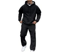 Workout Jogging Suit Gym Tracksuit Men Long Sleeve Pants Full Set Activewear Mens Bottoms Solid Color Jogger for Loungewear Football Track Suits Graphic Men's