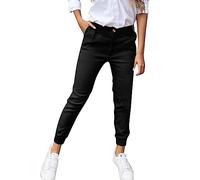 Workout Out Pants Casual Waist Solid Pants Fitness Pocket Leggings High Button Cropped Women Pants Pants Outfit Women Black