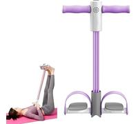 Workout Pedal Puller - Smart 6-Tube Resistance Band for Sit Up, Arms & Legs Training | Home/Gym Strength Equipment with Stirrup Mode, Voice Feedback & Digital DisplayPurple,C
