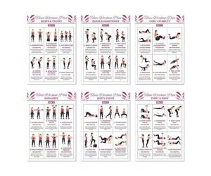Workout Poster - Complete Follow-through Exercise Routine - Workout Poster Yoga Action Chart | for Dorm, Office, Apartment, Bedroom, Living Room