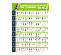 Workout Posters for Home Gym 42.8x57.4cm Resistance Bands Stretching Guide