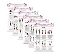 Workout Posters for Home Gym | Full Body Home Gym Fitness Guide | Yoga Muscle Engagement Action Chart | for Dorm, Office, Apartment, Bedroom, Living Room