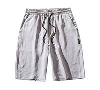 Workout Shorts Mens Running Breathable Lightweight Solid Straight Men Grey