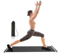 Workout Sliding Board 180 x 50 cm Fitness Slide Mat Balance Training with Smooth for Core Strength Leg Exercise Squats Skate Trides Lungs Push Ups Climbing Boards Full Body Home Gym and