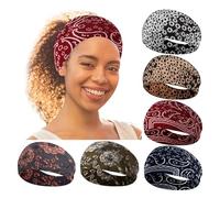 Workout Wide Headbands for Women Non Slip,Super Soft Yoga Running Exercise Head Bands,Elastic Sweat Band Hair Bands for Women' s Hair,Womens Solid Headband Hair Wrap