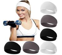 Workout Wide Headbands for Women Non Slip,Super Soft Yoga Running Exercise Head Bands,Elastic Sweat Band Hair Bands for Women' s Hair,Womens Solid Headband Hair Wrap