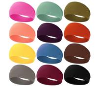 Workout Wide Headbands for Women Non Slip,Super Soft Yoga Running Exercise Head Bands,Elastic Sweat Band Hair Bands for Women' s Hair,Womens Solid Headband Hair Wrap