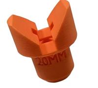 Workpiece Clamp Peg with V-Shaped Molded Clamp Pin, 20mm | Single Accessory for Perforated Worktables and Shop Layout Use, Round or Square Workpieces and Setup