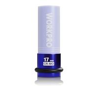 WORKPRO 1/2" Drive 17 mm Impact Socket, Cr-Mo Steel Protective Wheel Nut Sockets, Non-Marring Lug Nut Wheel Sockets for Car Repair
