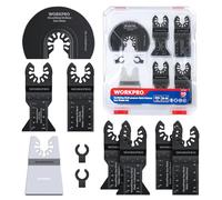 WORKPRO 10-Piece Oscillating Multi-Tool Blade Set | Quick-Release Oscillating Saw Blades, Wood, Metal & Plastic Cutting, Universal Fit
