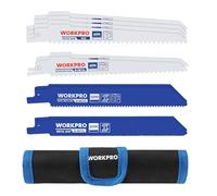 WORKPRO 10-Piece Reciprocating Saw Blades Set | Sabre Saw Blades for Metal/Wood Cutting | Bi-Metal/HCS Saw Blades Set with Storage Bag | Compatible with Most Reciprocating Saw