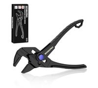WORKPRO 100 mm Mini Pliers Wrench, Self-Adjusting Parallel Jaws, Black