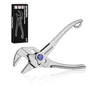WORKPRO 100 mm Mini Pliers Wrench, Self-Adjusting Parallel Jaws, Silver