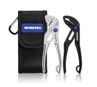 WORKPRO 100 mm Mini Water Pump Pliers & Pliers Wrench Set, 2-Piece
