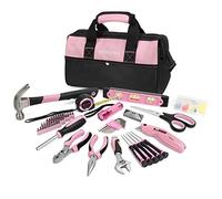 WORKPRO 106-Piece Home Tool Set, Pink Tool Kit with Tool Storage Bag, Durable, Long Lasting Chrome Finish Tools, Perfect for DIY & Home Repair