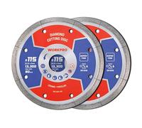 WORKPRO 115 mm Thin Diamond Cutting Disc 2-Pack, Segmented Blade for Tiles | OSA Certified, Super Thin Design, Premium Diamond Grit & Heat-Resistant Core for Fast and Precise Cutting