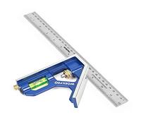 WORKPRO 12Inch/300mm Combination Square, Engineers Set Square, Stainless Steel Angle Ruler, Adjustable Carpentry Square 45/90 Degree with Bubble Level, Measuring Tool for Engineer Carpenter