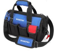 WORKPRO 14-inch, Small Tool Bag Organiser, Multi-Purpose Wide Open Mouth Storag