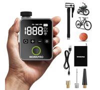 WORKPRO 140 PSI Mini Cordless Tyre Inflator | Digital Gauge, LED Light, Compact Design, Bike & Motorbike Use