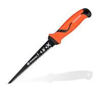 WORKPRO 150 mm Jab Saw, Fast Cut Drywall Saw, Triple Edge Pad Saw with Bi-Metal Blade for Wallboard, Plasterboard and Plywood, 8 TPI Blade Hand Saws, Professional Pumpkin Carving Tools with Gift Box