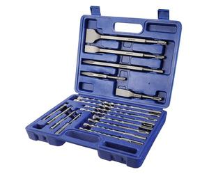 WORKPRO 17-Piece SDS Plus Drill Bit Set & Chisel Bits with Storage Case