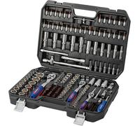 WORKPRO 172-Piece Socket Set 1/2" 3/8" 1/4" Drive, Cr-V Metric Sockets with 72-