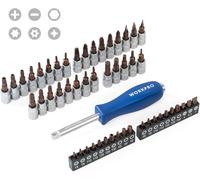 WORKPRO 172-Piece Socket Set, 1/4", 3/8", 1/2" Drive, CR-V Metric Sockets with 72-Tooth Quick-Release Ratchet Handle, with Extension Bars and Universal Joints, Ideal for Car and Home Repair