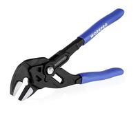 WORKPRO 180 mm Adjustable Pliers Wrench, Adjustable Spanner, Water Pump Pliers, Self Adjusting Jaw Pliers Max Jaw Capacity 40 mm, Dual Handle for Labor Saving