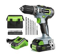 WORKPRO 19PC Cordless 20V Drill Driver Set (Grey)