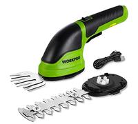 WORKPRO 2 IN 1 Cordless Hedge Trimmer and Grass Shear, 3.6V Electric Grass Trimmer with 2000mAh Lithium-ion Battery, Lightweight Hand Held Hedge Trimmer with 2 Interchangeable Blades